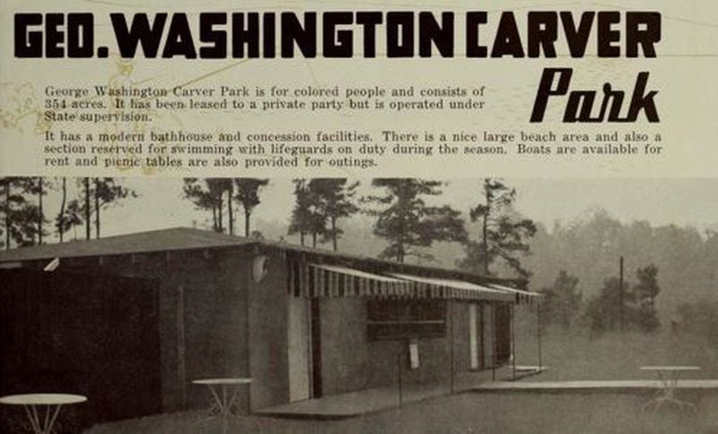 George Washington Carver State Park on Lake Allatoona in Bartow County was a popular recreation spot for African Americans. Known around metro Atlanta as The Beach, the park also hosted live performances by Ray Charles and Little Richard. It was removed from the state park system, and Bartow County took over operations in 1975. In 2017, the park was renovated under new management by the Cartersville-Bartow County Convention & Visitors Bureau.